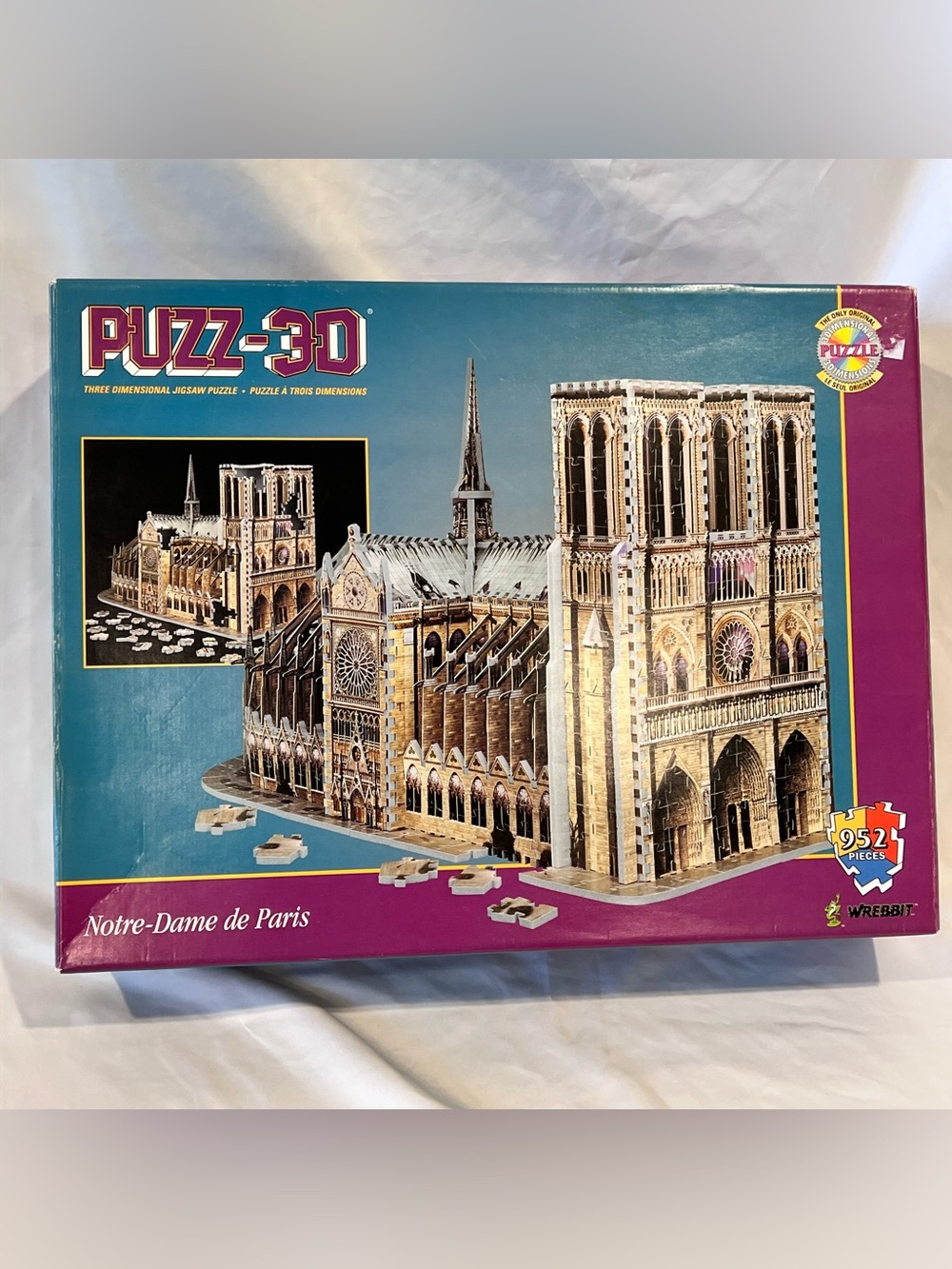 Wrebbit PUZZ-3D Notre Dame Cathedral 952 Piece Complete Puzzle